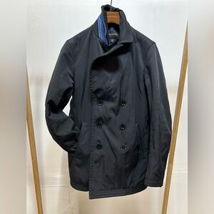 Banana Republic Black Double Breasted Rain Coat